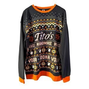 Tito’s Kinda Ugly Handmade Vodka Fair Isle Christmas Sweatshirt Mens Size XL